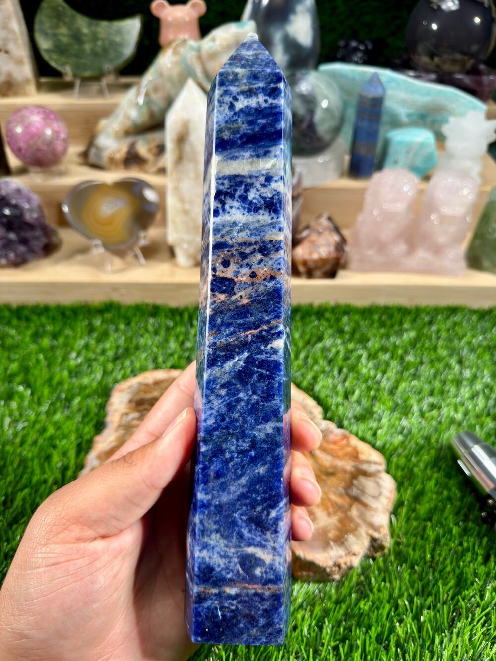 Sodalite Tower | 1 lb 7.5 oz | 10 Inch Blue Crystal Tower